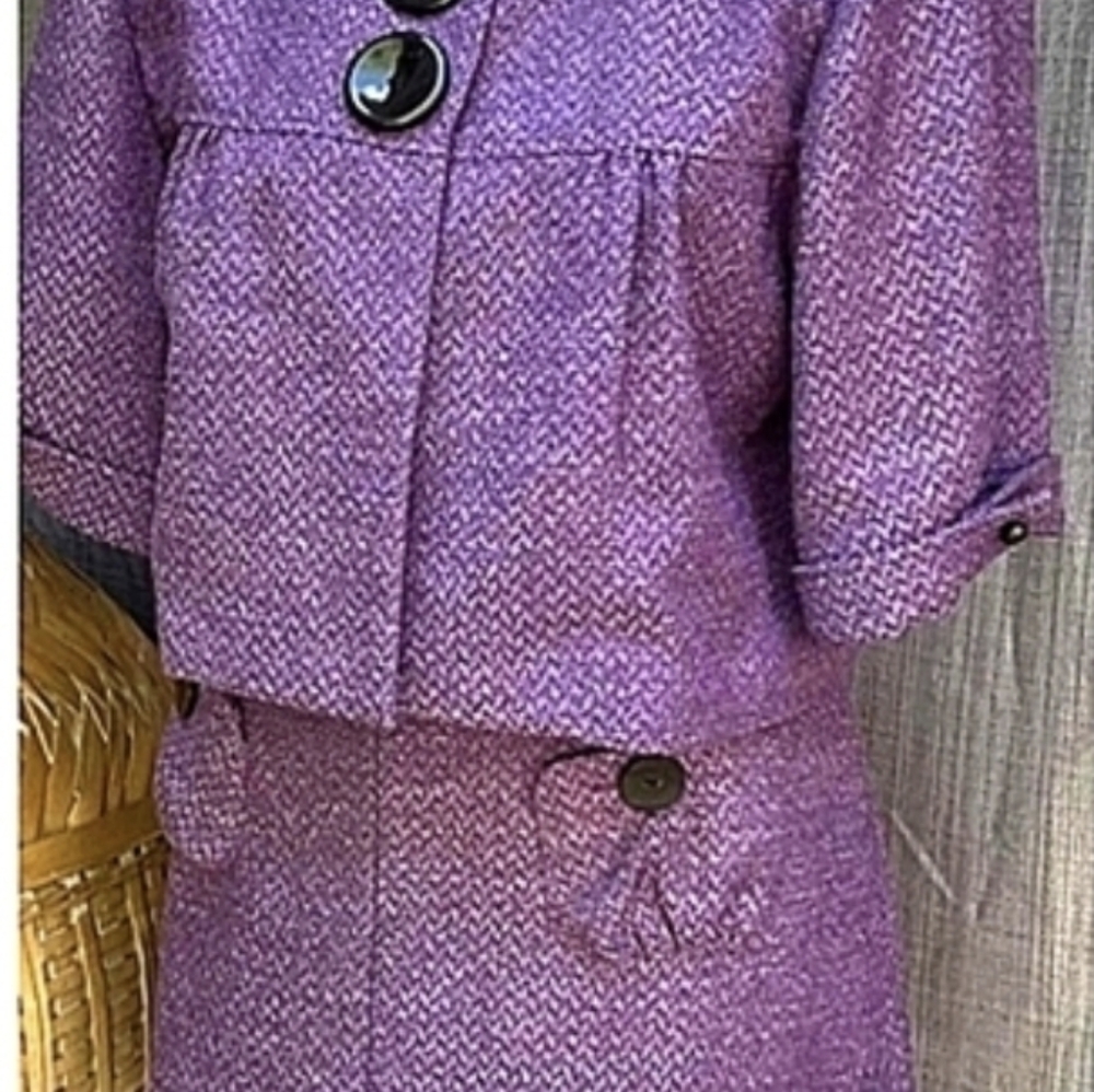 Retro  Purple Herringbone Suite